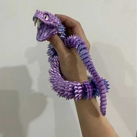 New 3D Printed Wyvern Dragon with Wings โ Articulated Fidget Dragon & Desktop Ornament