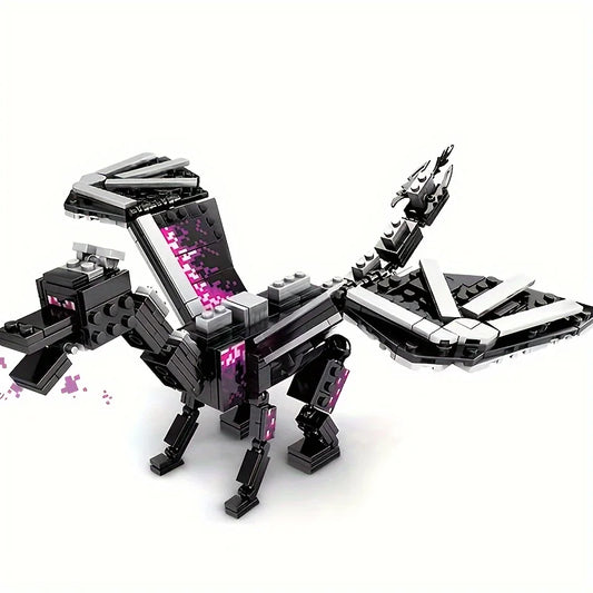 246pcs Black Pixel Dragon