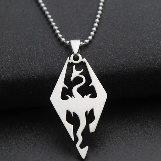 Silver-Color Dragon Necklace