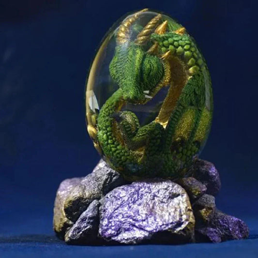 Lava Dragon Egg Resin Statue Ornament โ Dinosaur Egg Collection & Kidโs Gift Sculpture